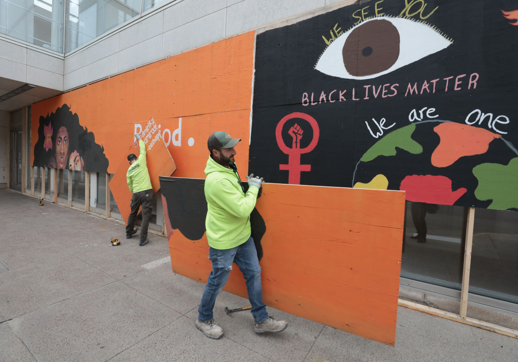 Mural at Overture Center coming down